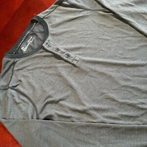 Mens Under Armour Threadborne HeatGear Performance Long Sleeve Gray Tee(S)